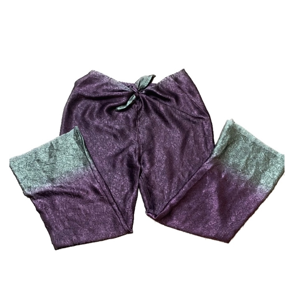 Two Tone Front Tie Pants - Size S